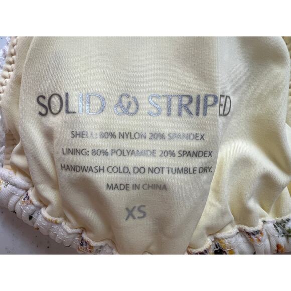 SOLID & STRIPED SIZE XSMALL THE PARKER BIKINI TOP SUNFLOWER PRINT NEW - Picture 7 of 9